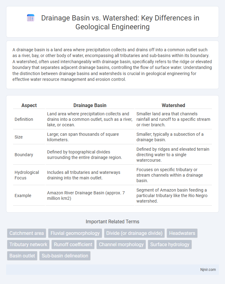 Drainage Basin vs. Watershed: Key Differences in Geological Engineering