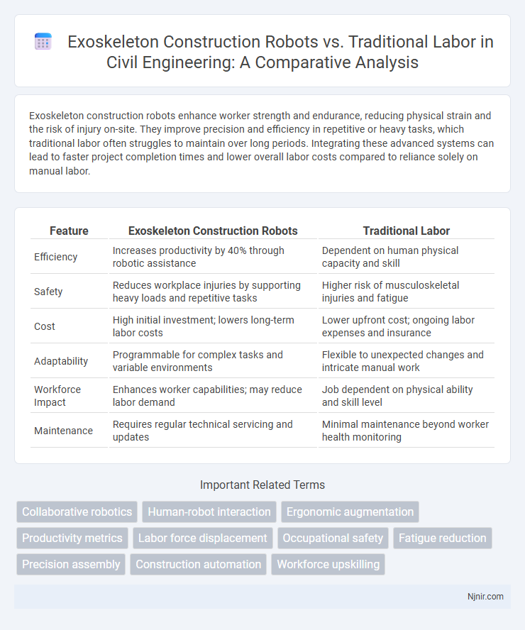 Exoskeleton Construction Robots vs. Traditional Labor in Civil Engineering: A Comparative Analysis