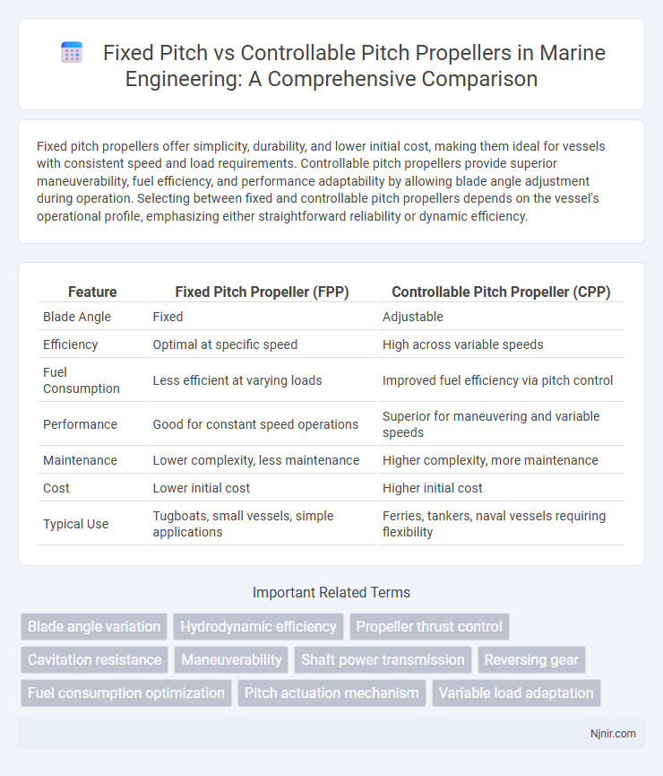 Fixed Pitch vs Controllable Pitch Propellers in Marine Engineering: A Comprehensive Comparison
