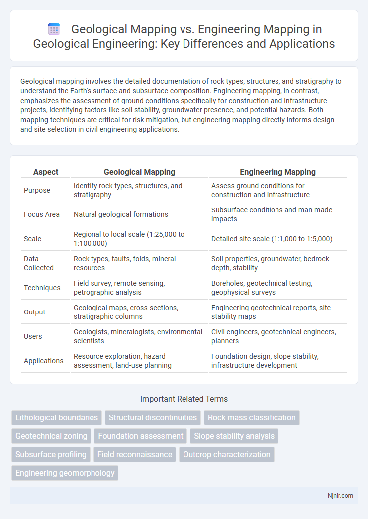 Geological Mapping vs. Engineering Mapping in Geological Engineering: Key Differences and Applications