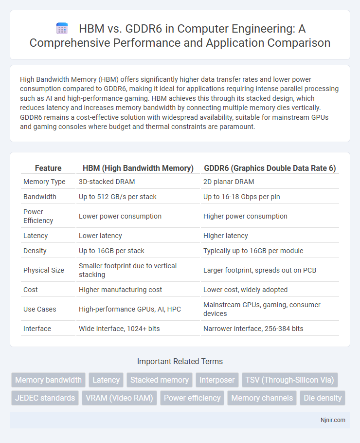 HBM vs. GDDR6 in Computer Engineering: A Comprehensive Performance and Application Comparison