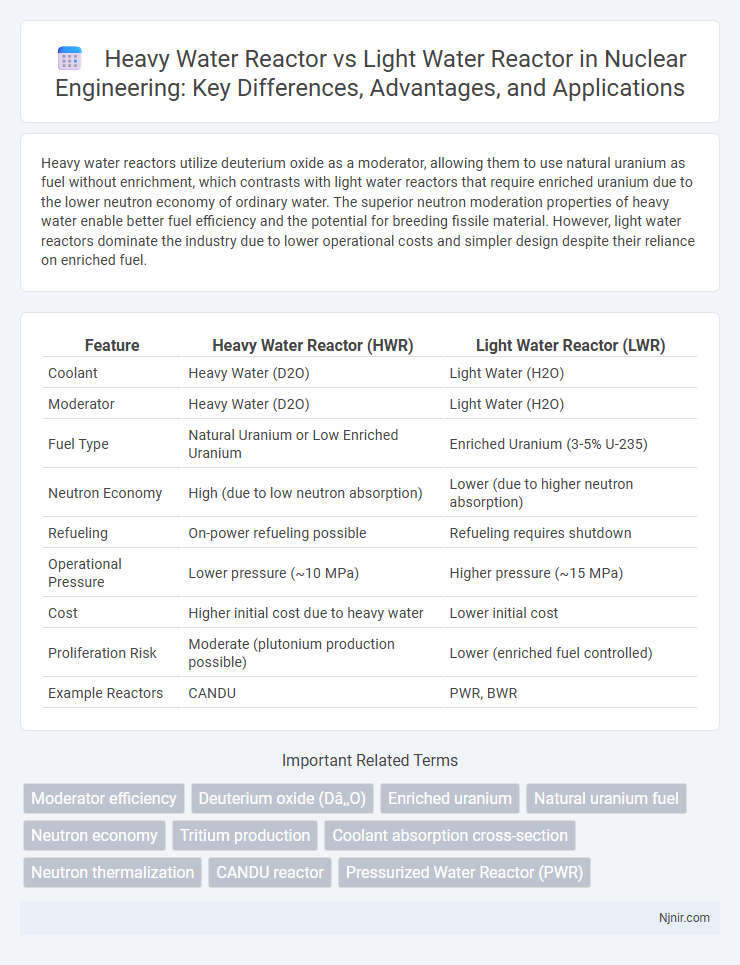 Heavy Water Reactor vs Light Water Reactor in Nuclear Engineering: Key Differences, Advantages, and Applications