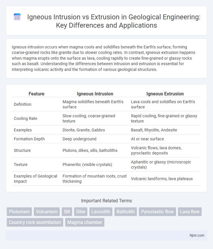 Igneous Intrusion vs Extrusion in Geological Engineering: Key Differences and Applications
