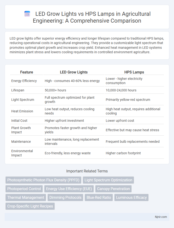 LED Grow Lights vs HPS Lamps in Agricultural Engineering: A Comprehensive Comparison