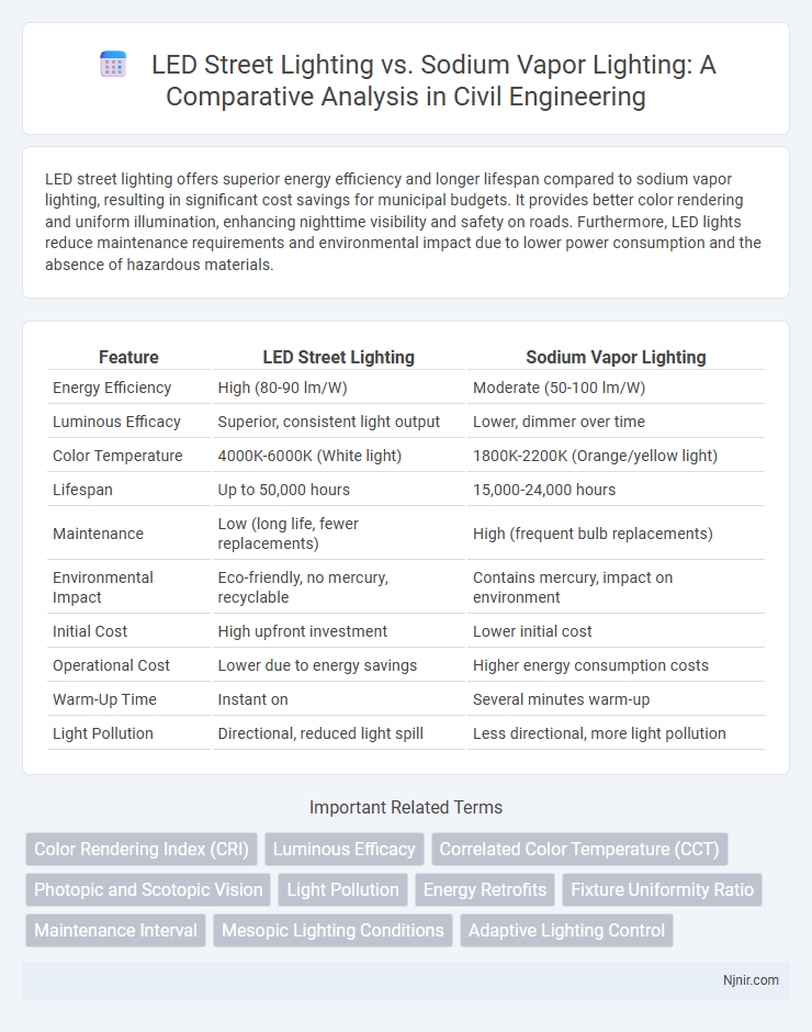 LED Street Lighting vs. Sodium Vapor Lighting: A Comparative Analysis in Civil Engineering