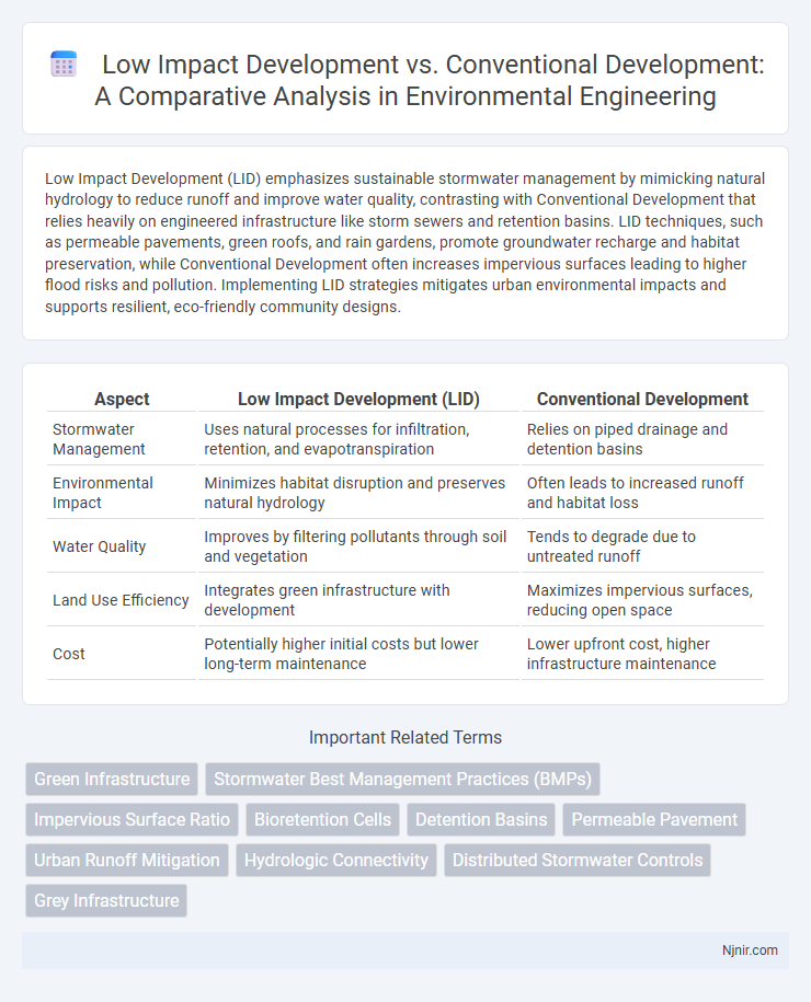 Low Impact Development vs. Conventional Development: A Comparative Analysis in Environmental Engineering