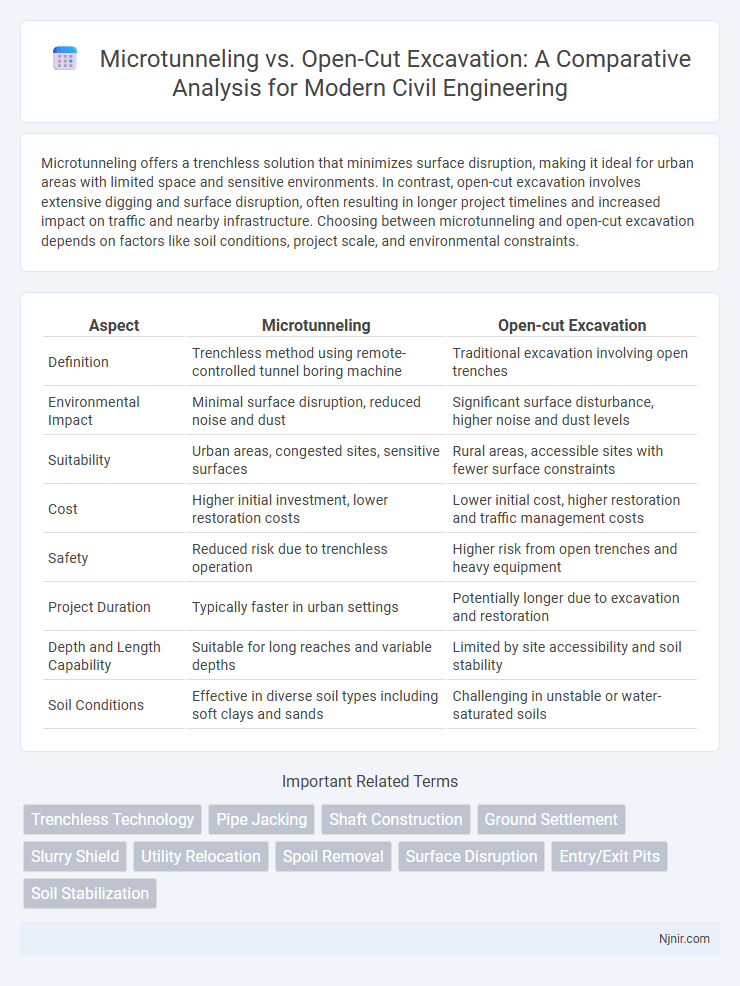 Microtunneling vs. Open-Cut Excavation: A Comparative Analysis for Modern Civil Engineering