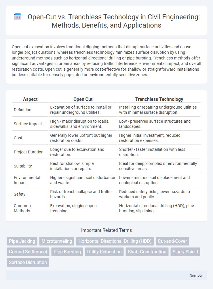 Open-Cut vs. Trenchless Technology in Civil Engineering: Methods, Benefits, and Applications
