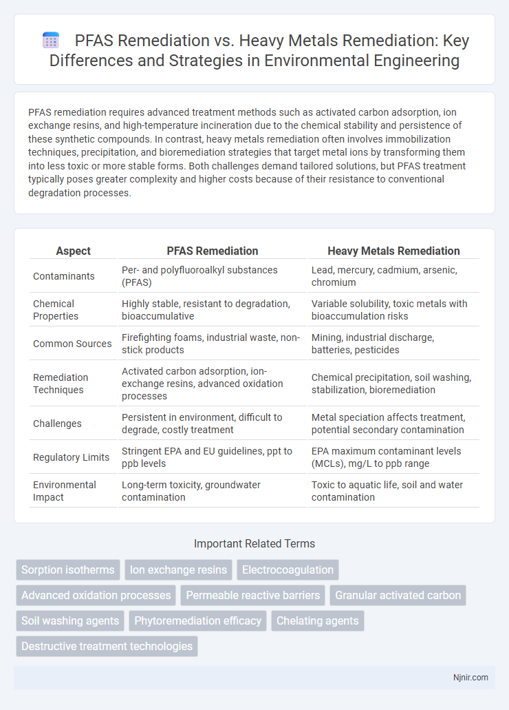 PFAS Remediation vs. Heavy Metals Remediation: Key Differences and Strategies in Environmental Engineering