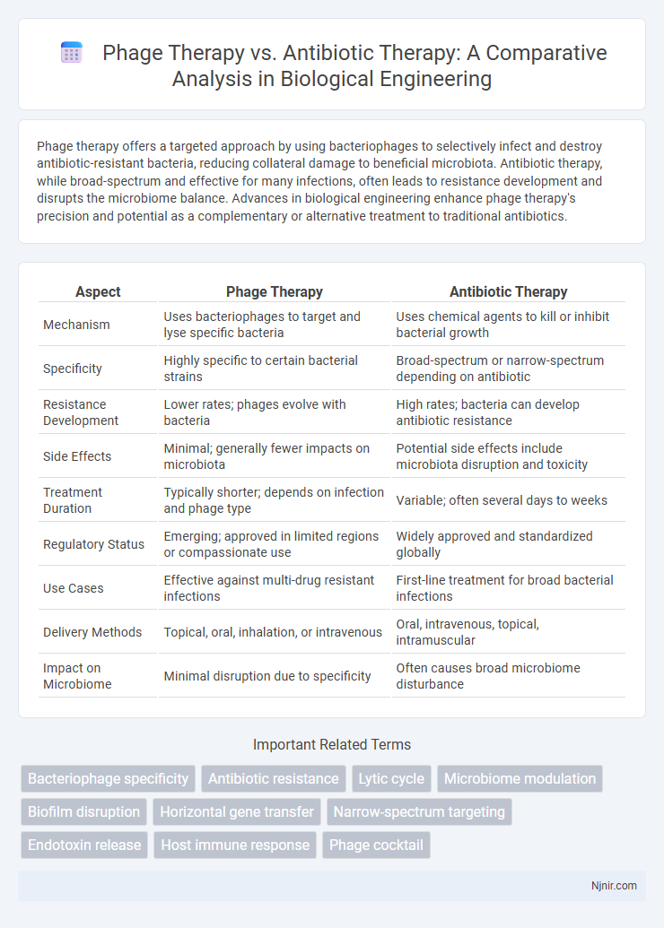 Phage Therapy vs. Antibiotic Therapy: A Comparative Analysis in Biological Engineering
