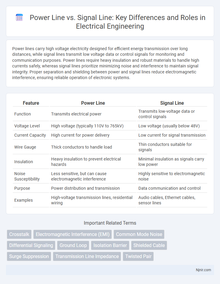 Power Line vs. Signal Line: Key Differences and Roles in Electrical Engineering