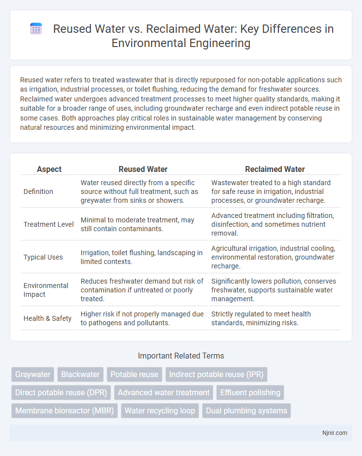 Reused Water vs. Reclaimed Water: Key Differences in Environmental Engineering