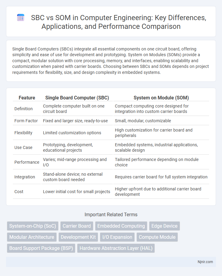 SBC vs SOM in Computer Engineering: Key Differences, Applications, and Performance Comparison