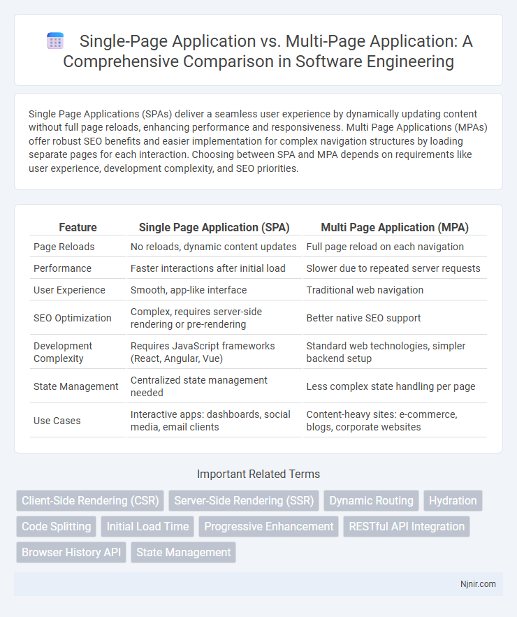 Single-Page Application vs. Multi-Page Application: A Comprehensive Comparison in Software Engineering