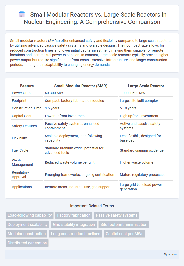 Small Modular Reactors vs. Large-Scale Reactors in Nuclear Engineering: A Comprehensive Comparison