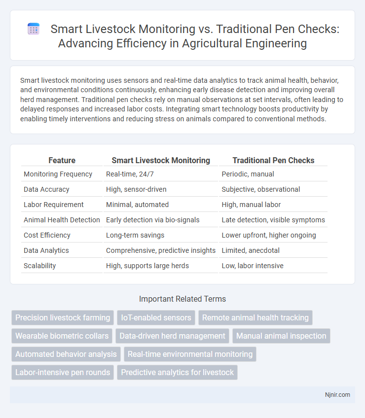 Smart Livestock Monitoring vs. Traditional Pen Checks: Advancing Efficiency in Agricultural Engineering