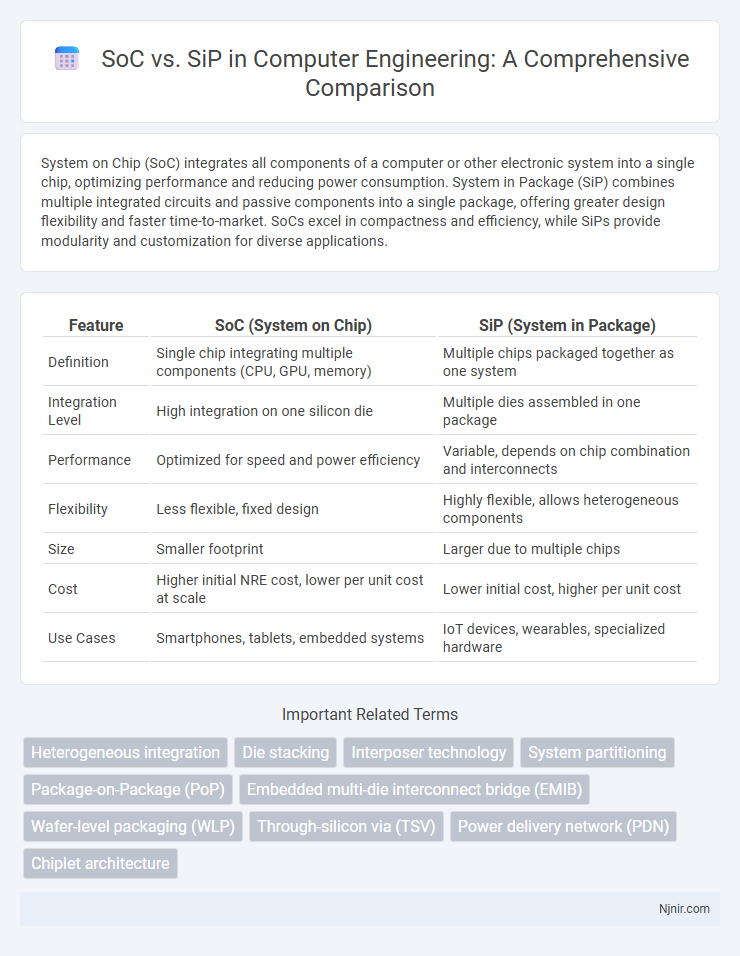SoC vs. SiP in Computer Engineering: A Comprehensive Comparison