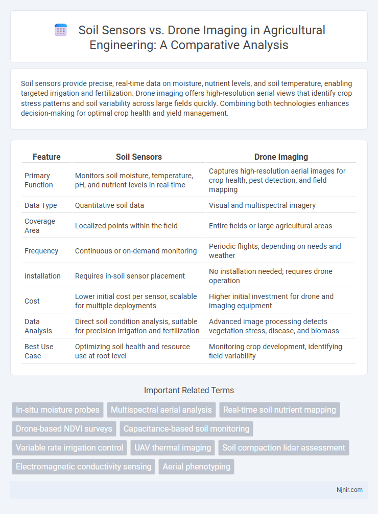 Soil Sensors vs. Drone Imaging in Agricultural Engineering: A Comparative Analysis