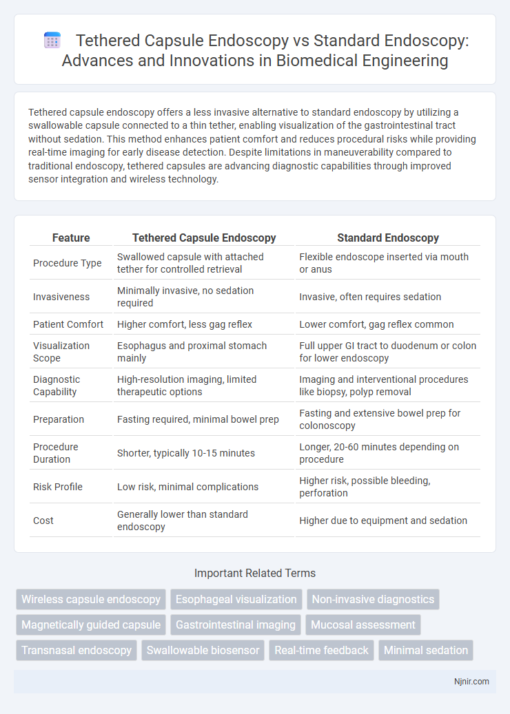 Tethered Capsule Endoscopy vs Standard Endoscopy: Advances and Innovations in Biomedical Engineering