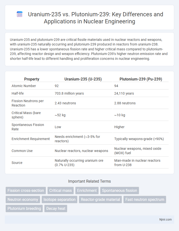 Uranium-235 vs. Plutonium-239: Key Differences and Applications in Nuclear Engineering