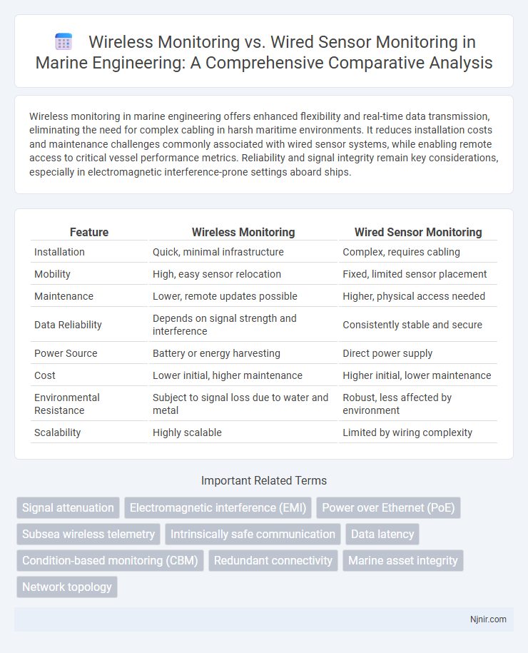 Wireless Monitoring vs. Wired Sensor Monitoring in Marine Engineering: A Comprehensive Comparative Analysis