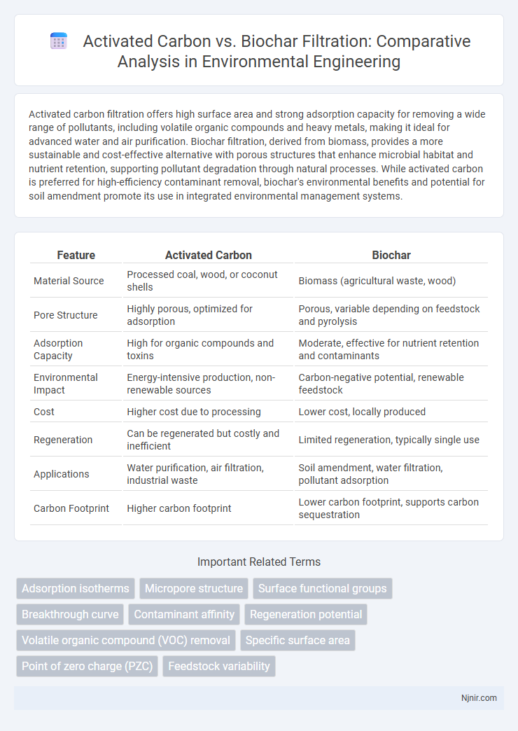 Activated Carbon vs. Biochar Filtration: Comparative Analysis in Environmental Engineering