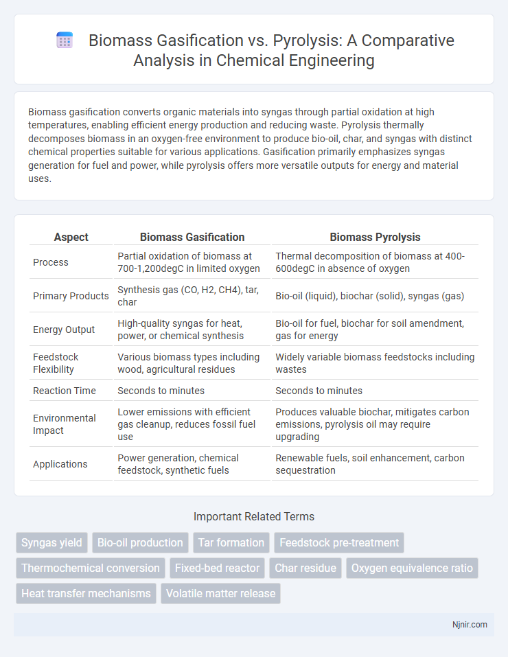 Biomass Gasification vs. Pyrolysis: A Comparative Analysis in Chemical Engineering