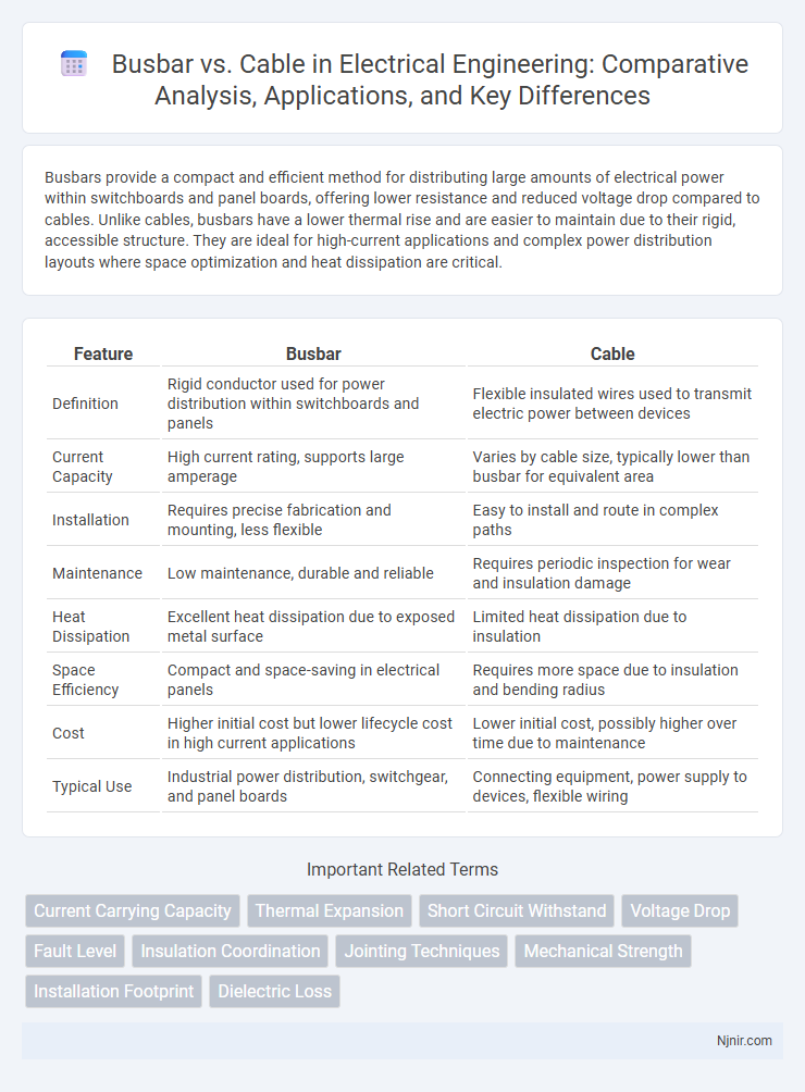 Busbar vs. Cable in Electrical Engineering: Comparative Analysis, Applications, and Key Differences