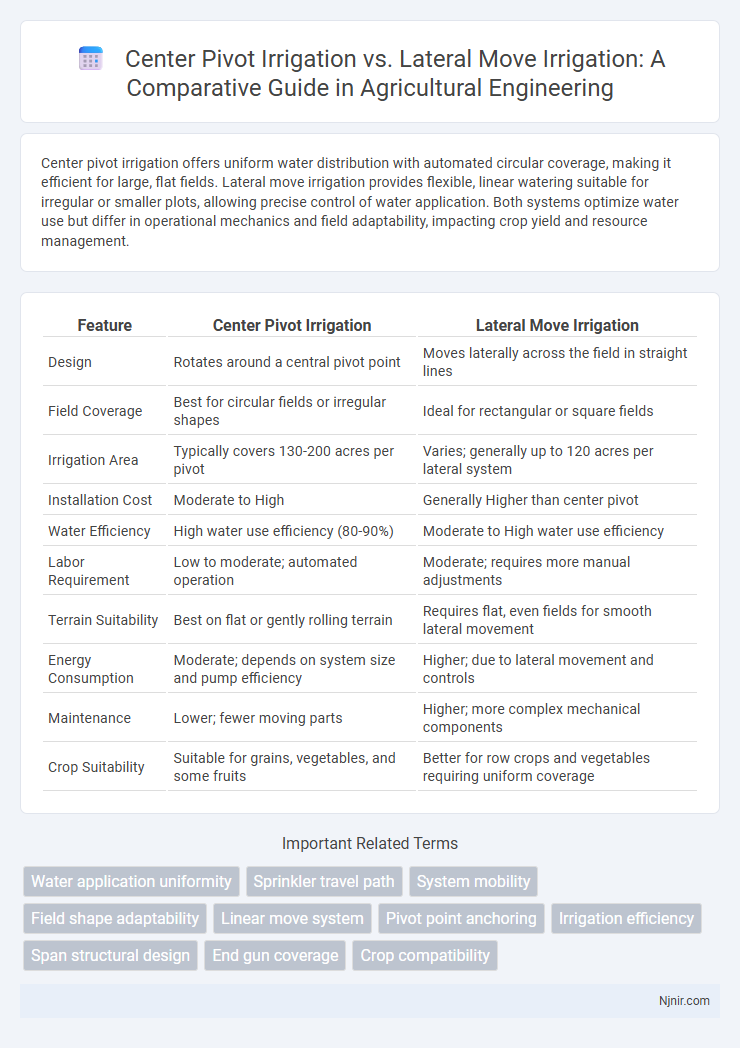 Center Pivot Irrigation vs. Lateral Move Irrigation: A Comparative Guide in Agricultural Engineering