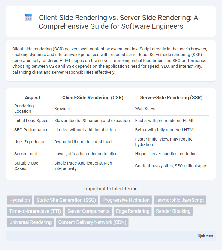 Client-Side Rendering vs. Server-Side Rendering: A Comprehensive Guide for Software Engineers