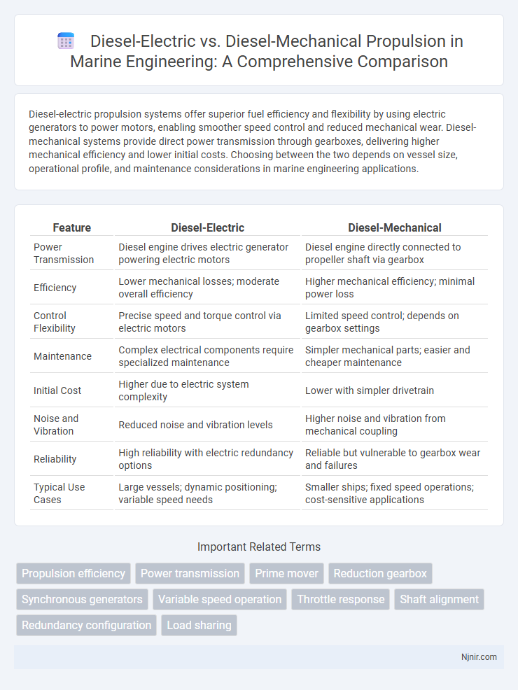 Diesel-Electric vs. Diesel-Mechanical Propulsion in Marine Engineering: A Comprehensive Comparison