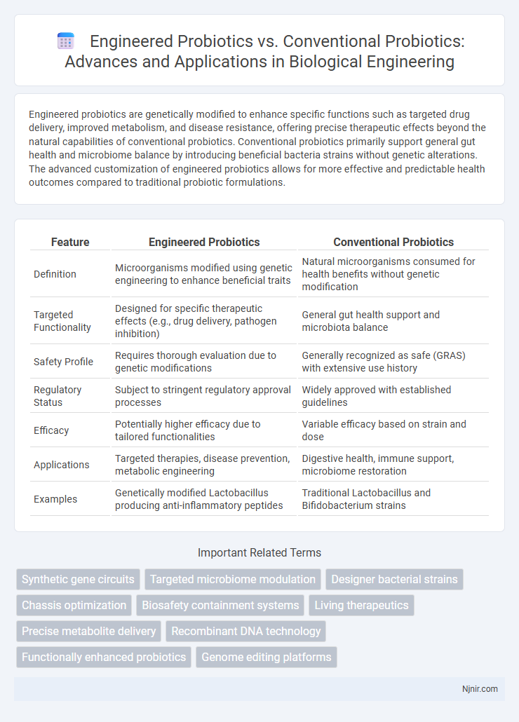 Engineered Probiotics vs. Conventional Probiotics: Advances and Applications in Biological Engineering