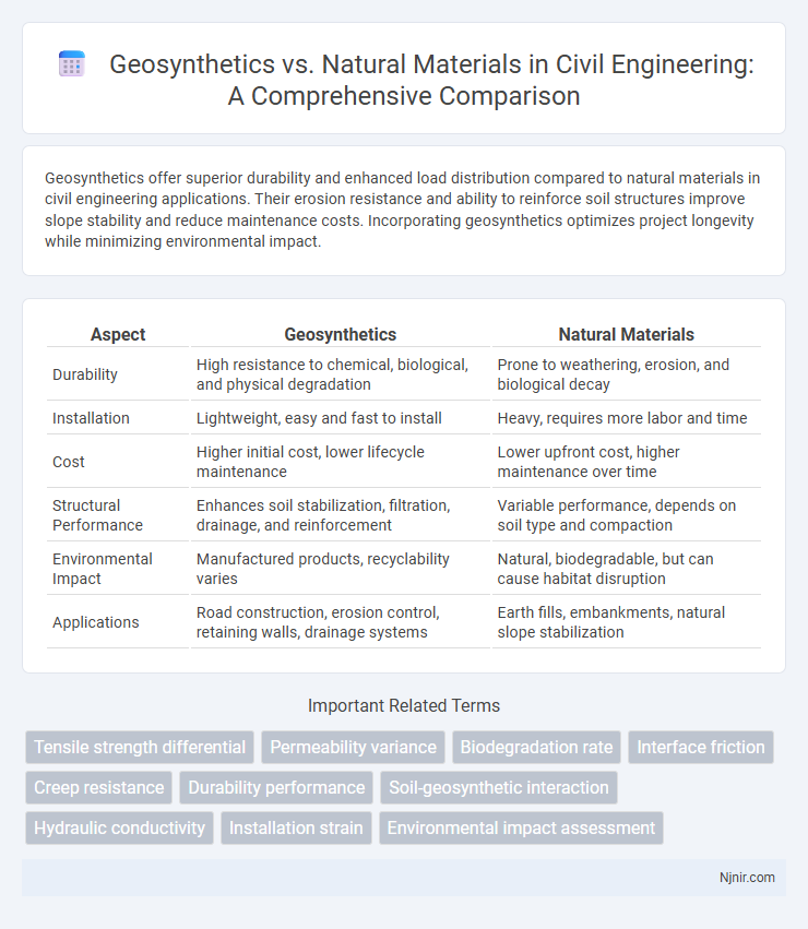 Geosynthetics vs. Natural Materials in Civil Engineering: A Comprehensive Comparison