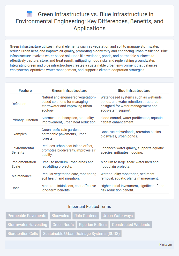 Green Infrastructure vs. Blue Infrastructure in Environmental Engineering: Key Differences, Benefits, and Applications