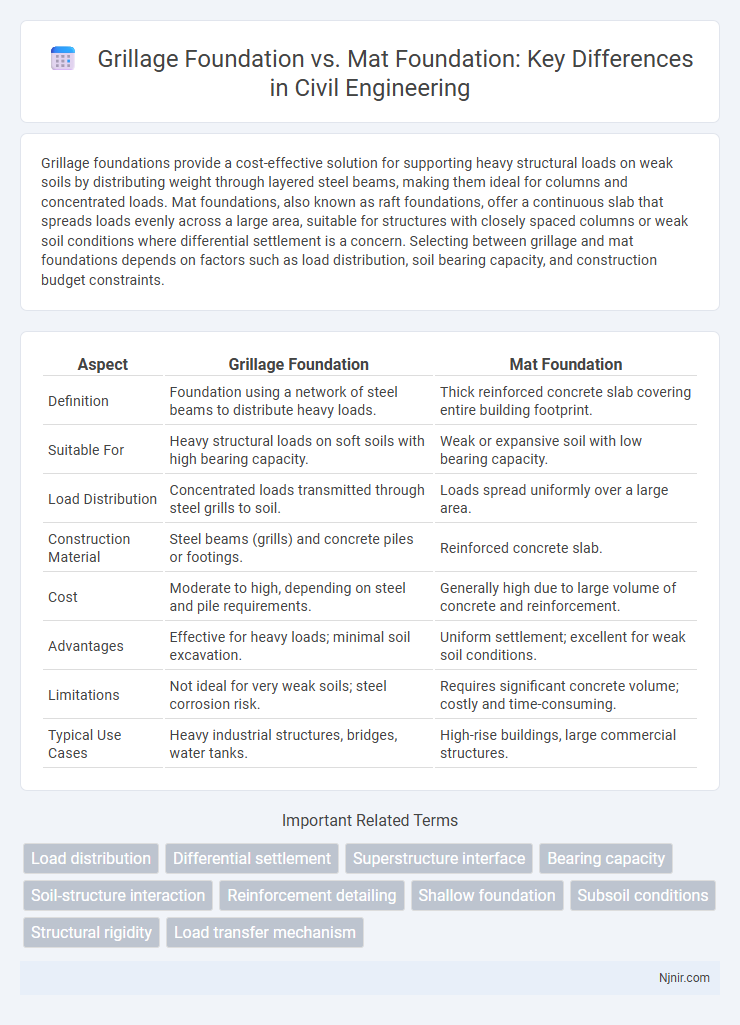 Grillage Foundation vs. Mat Foundation: Key Differences in Civil Engineering