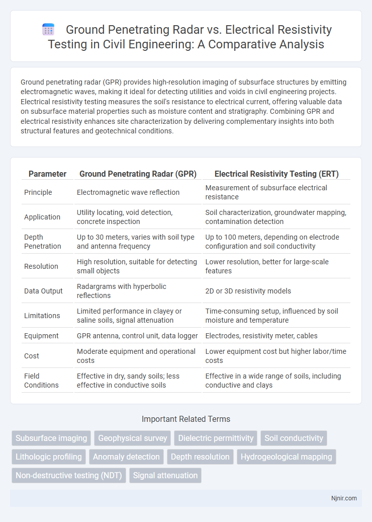 Ground Penetrating Radar vs. Electrical Resistivity Testing in Civil Engineering: A Comparative Analysis