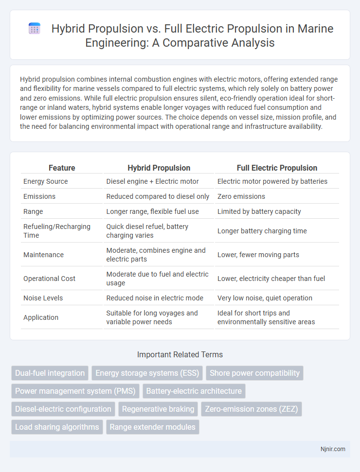 Hybrid Propulsion vs. Full Electric Propulsion in Marine Engineering: A Comparative Analysis