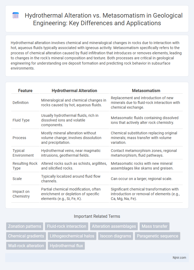 Hydrothermal Alteration vs. Metasomatism in Geological Engineering: Key Differences and Applications