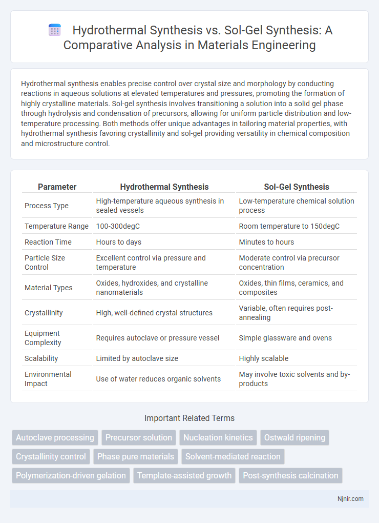 Hydrothermal Synthesis vs. Sol-Gel Synthesis: A Comparative Analysis in Materials Engineering