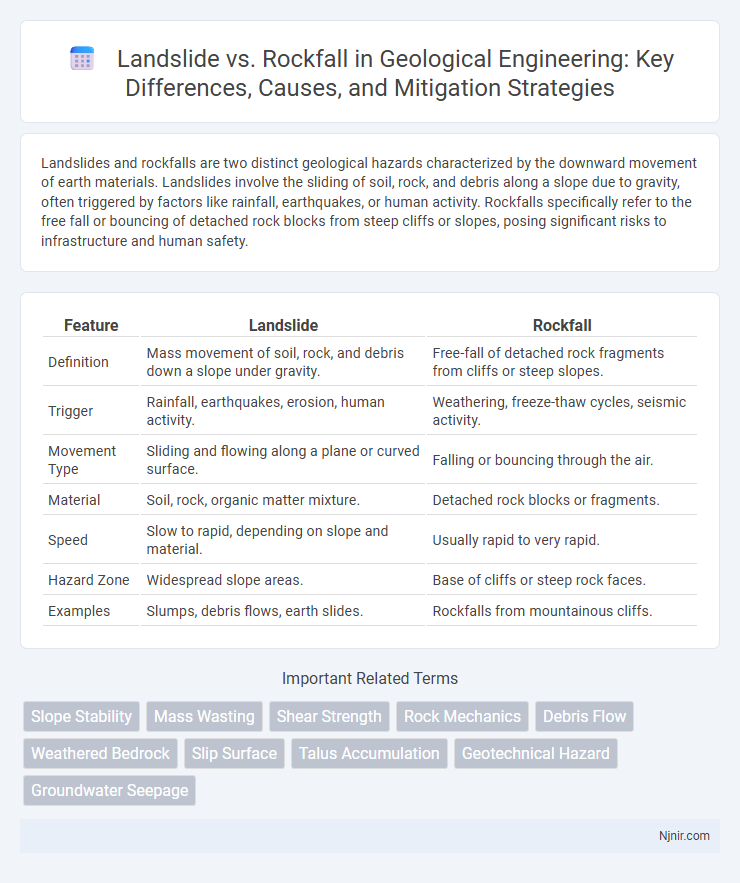 Landslide vs. Rockfall in Geological Engineering: Key Differences, Causes, and Mitigation Strategies