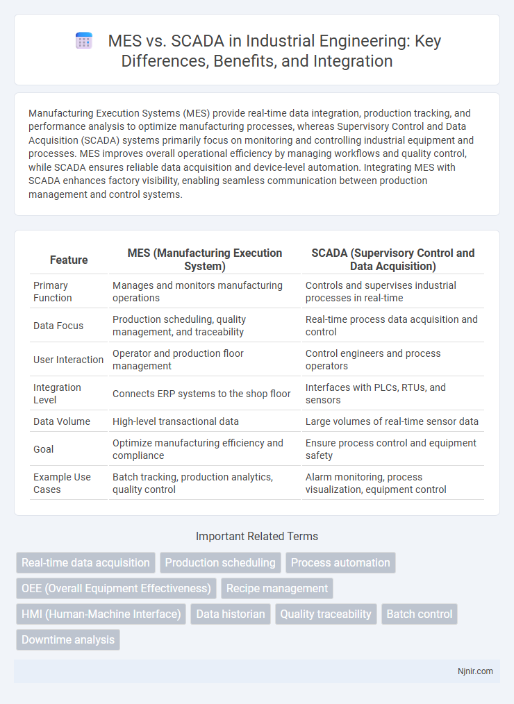 MES vs. SCADA in Industrial Engineering: Key Differences, Benefits, and Integration