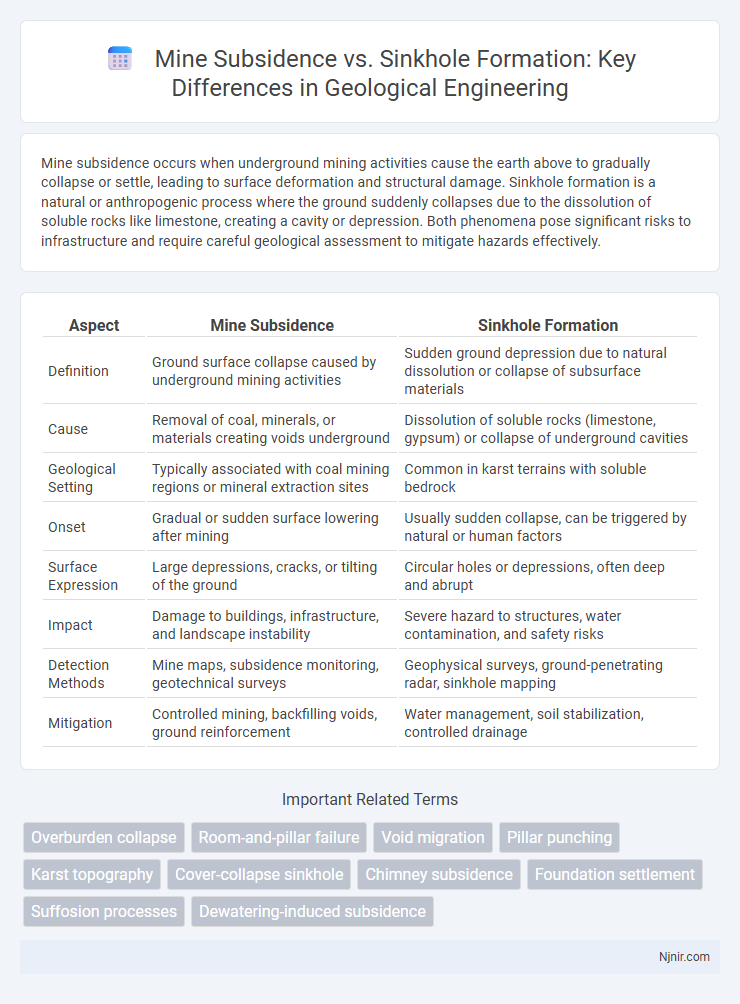 Mine Subsidence vs. Sinkhole Formation: Key Differences in Geological Engineering