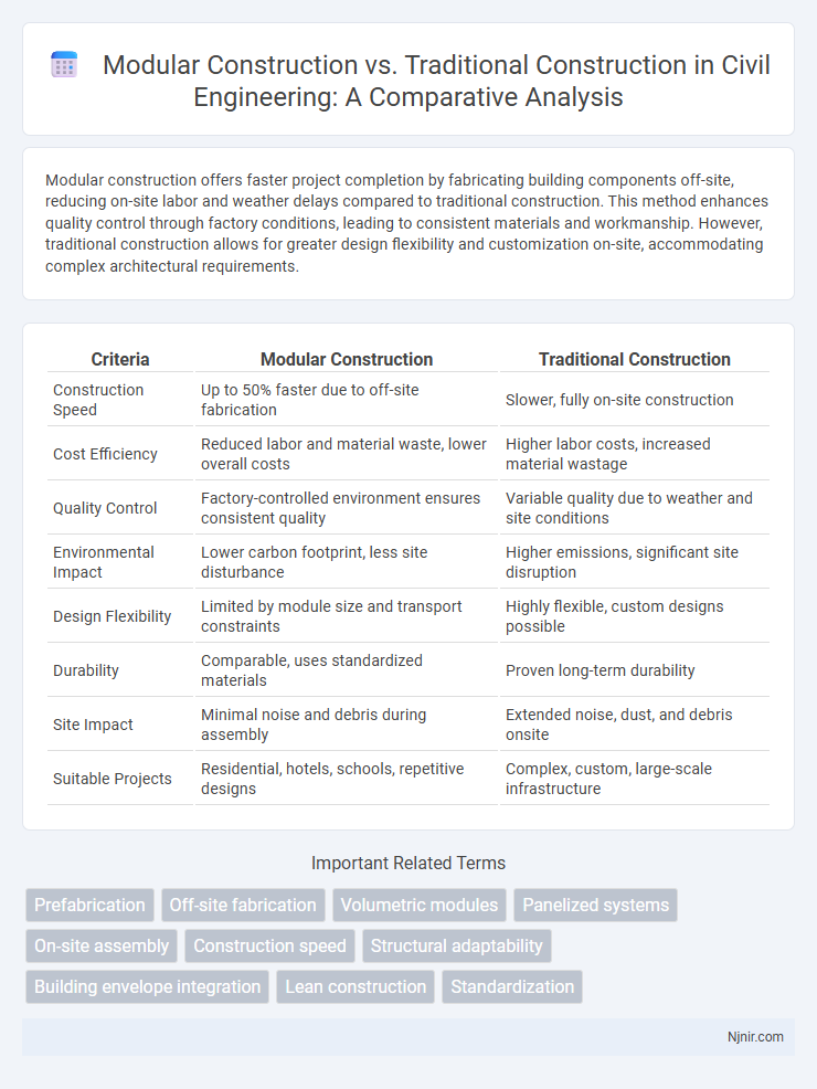 Modular Construction vs. Traditional Construction in Civil Engineering: A Comparative Analysis