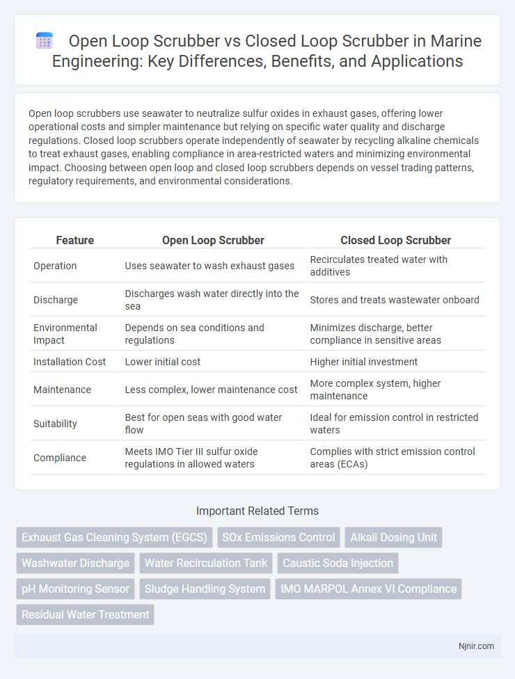 Open Loop Scrubber vs Closed Loop Scrubber in Marine Engineering: Key Differences, Benefits, and Applications