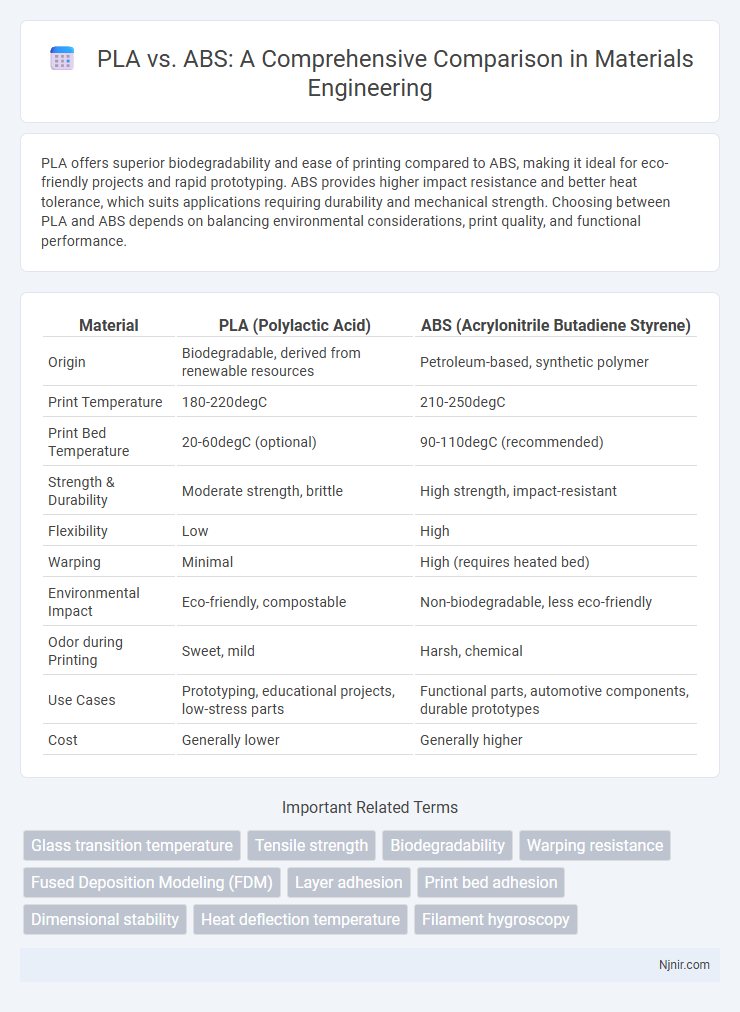 PLA vs. ABS: A Comprehensive Comparison in Materials Engineering