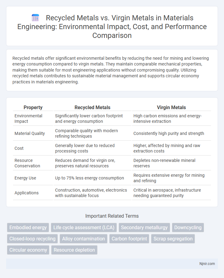 Recycled Metals vs. Virgin Metals in Materials Engineering: Environmental Impact, Cost, and Performance Comparison