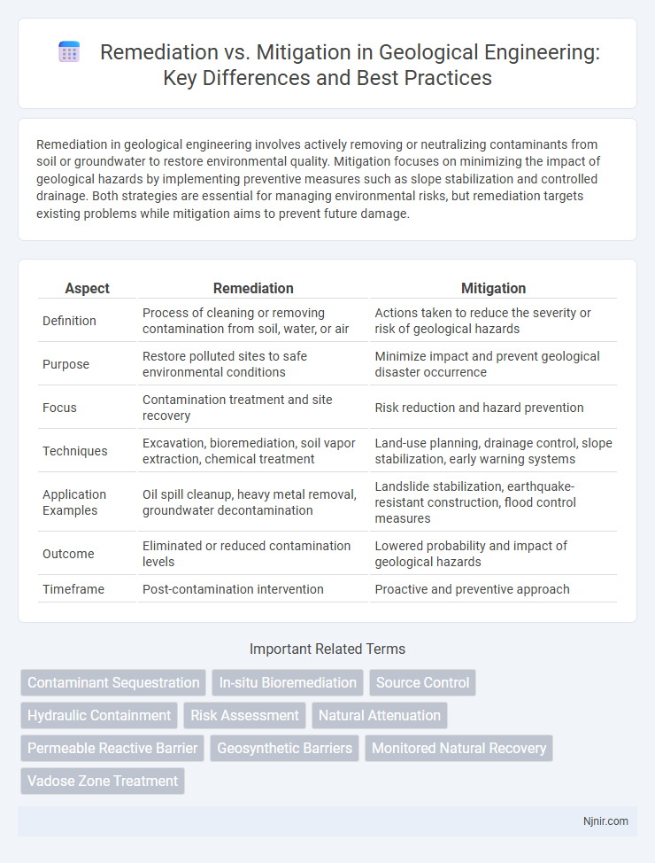 Remediation vs. Mitigation in Geological Engineering: Key Differences and Best Practices