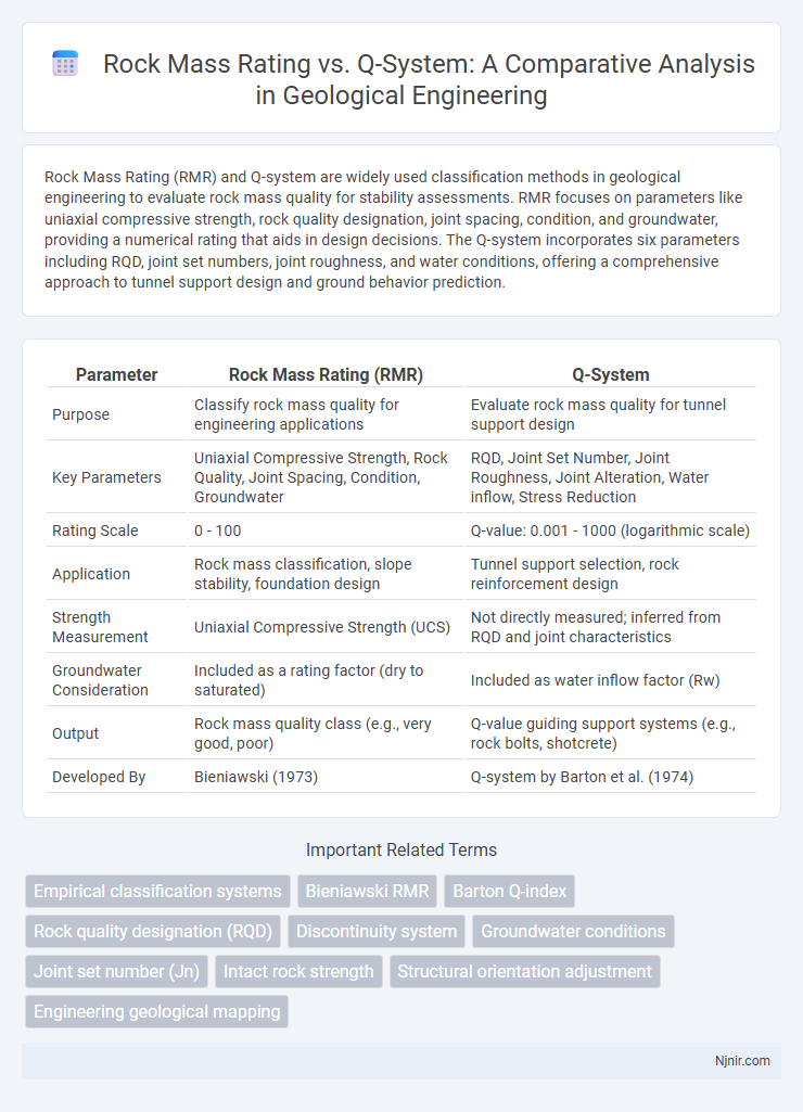 Rock Mass Rating vs. Q-System: A Comparative Analysis in Geological Engineering