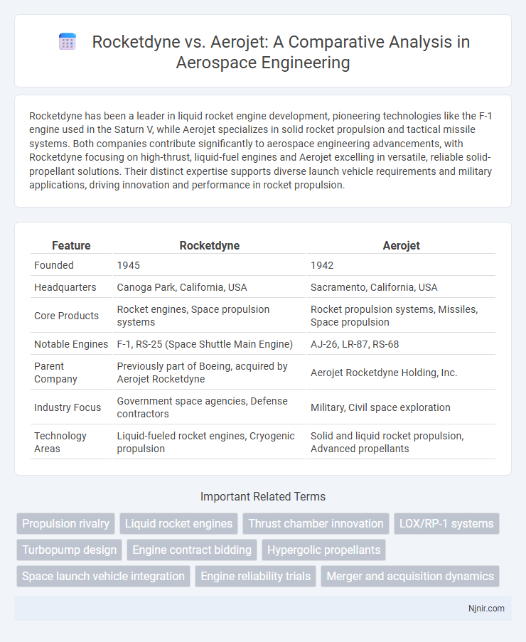 Rocketdyne vs. Aerojet: A Comparative Analysis in Aerospace Engineering