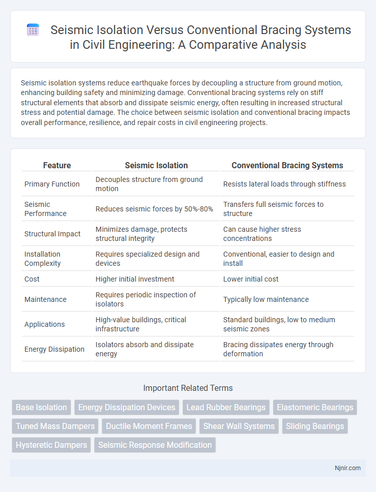 Seismic Isolation Versus Conventional Bracing Systems in Civil Engineering: A Comparative Analysis